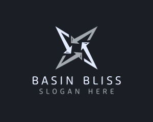 Silver Business Star logo design