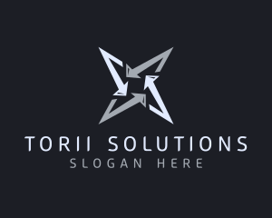 Silver Business Star logo design