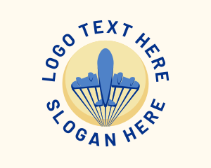 Skydive - Aviation Flight Travel logo design