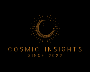 Sun Moon Astrology logo design