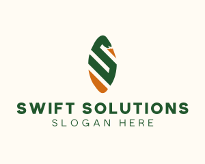 Swan Letter S  logo design