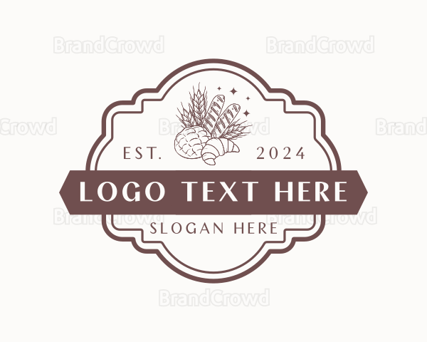 Croissant Bread Bakery Logo