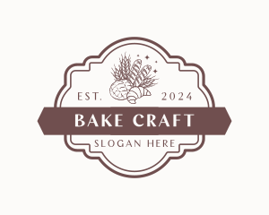 Croissant Bread Bakery logo design