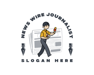 Newspaper Journalist Interview logo design