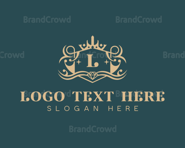 Stylish Jewelry Shield Logo