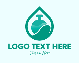 Medical Technology - Research Laboratory Flask logo design