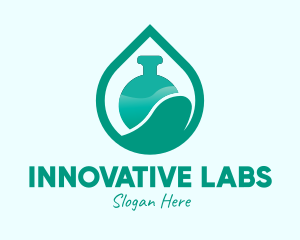 Research Laboratory Flask  logo design