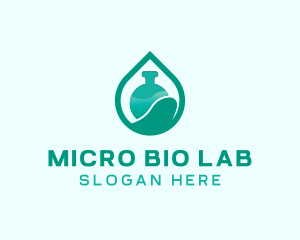 Research Laboratory Flask  logo design