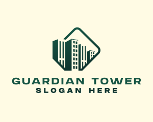 Condominium Building Real Estate logo design