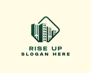 Condominium Building Real Estate logo design