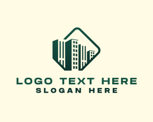 Skyscraper - Condominium Building Real Estate logo design