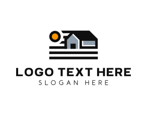 Roofing - House Residential Property logo design