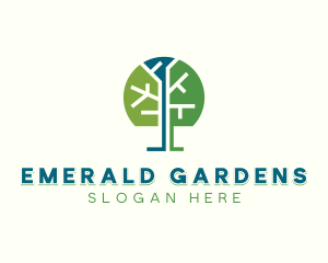 Environmental Tree Plant logo design