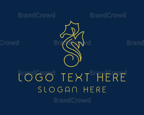 Premium Seahorse Brand Logo