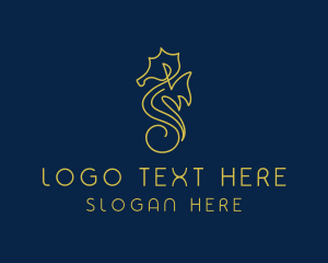 Premium Seahorse Brand Logo