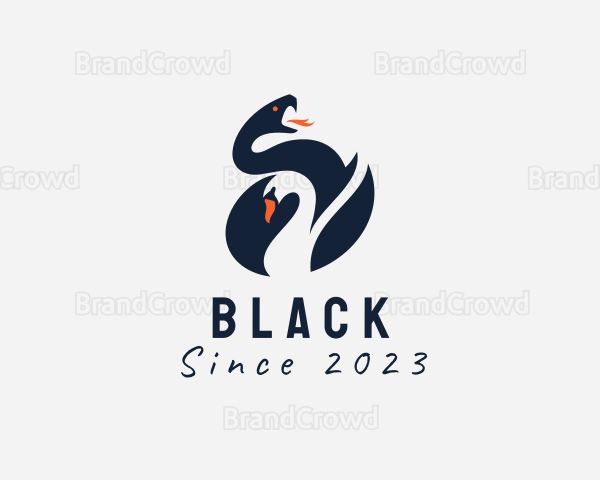 Swan Snake Animals Logo