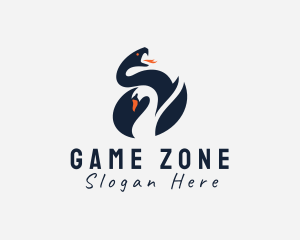 Swan Snake Animals Logo