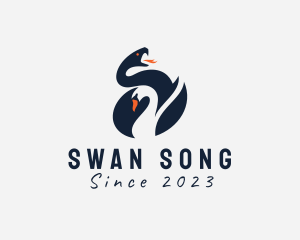 Swan Snake Animals logo design