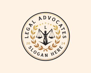 Woman Attorney Judicial Law logo design