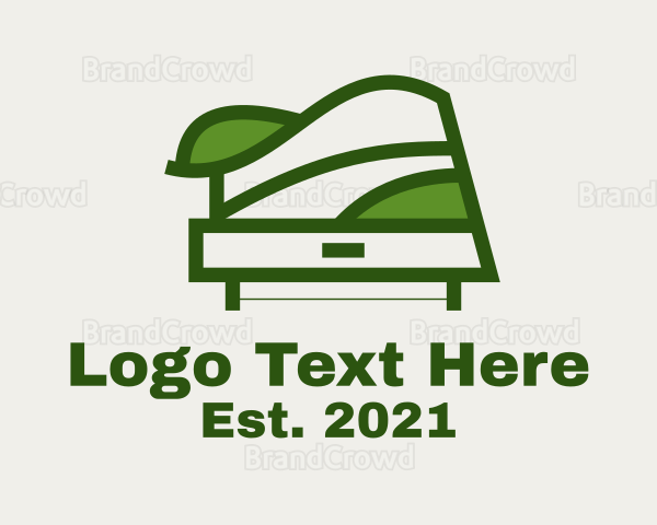 Green Table Shelf Design Logo