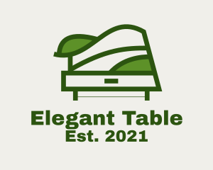 Green Table Shelf Design  logo design