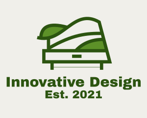 Green Table Shelf Design  logo design