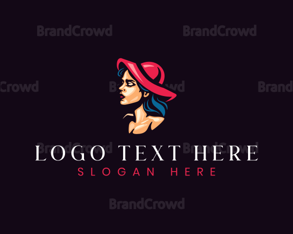 Fashion Woman Hat Logo