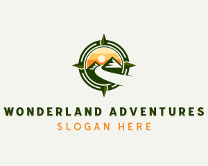 Mountain Adventure Trekking  Compass logo design