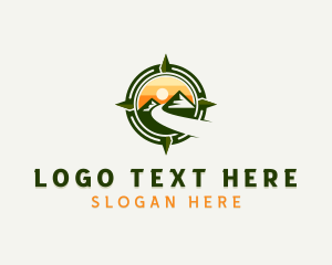 Mountain - Mountain Adventure Trekking  Compass logo design