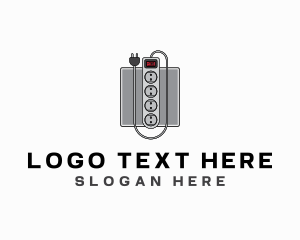 Extension Cord Power Outlet logo design