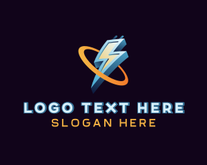 Charge - Electrical Socket Orbit logo design