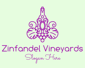 Minimalist Vineyard Wine logo design