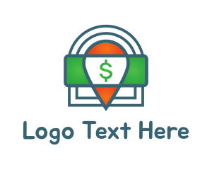 Financial Advisor - Dollar Location Pin logo design
