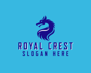 Heraldic - Gaming Dragon Creature logo design