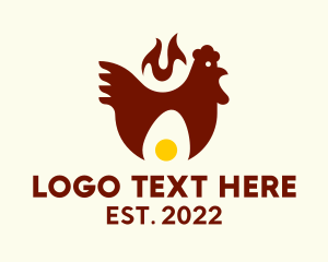 Chicken Nugget - Spicy Chicken Egg logo design