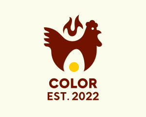 Chicken Nugget - Spicy Chicken Egg logo design