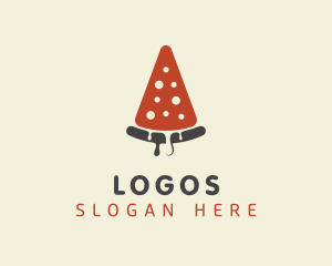 Pepperoni Pizza Slice  Logo