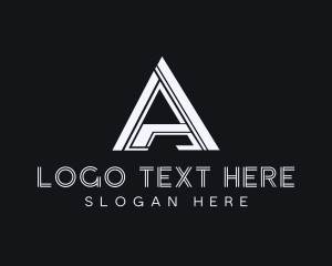It - Cyberspace Tech Letter A logo design