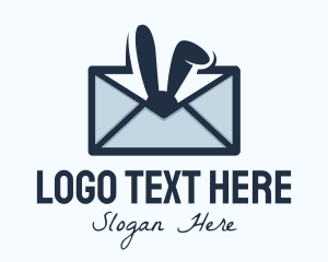 Message - Bunny Mail Envelope logo design