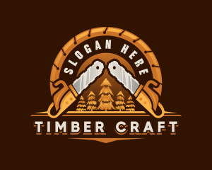 Chainsaw Lumberjack Logging logo design