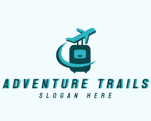 Tourist Suitcase Flight logo design