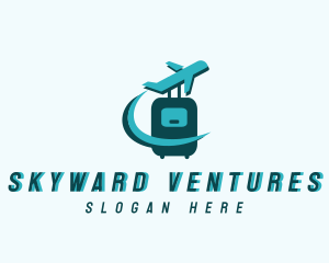 Flight - Tourist Suitcase Flight logo design