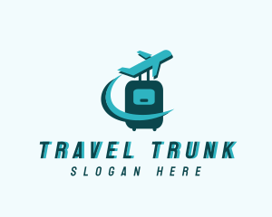 Suitcase - Tourist Suitcase Flight logo design