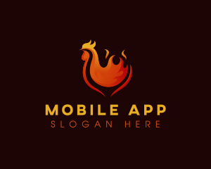 Culinary - Flame Barbeque Chicken logo design