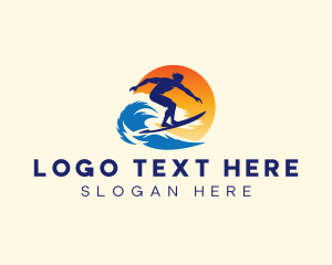 Surfboard - Tide Wave Surfing logo design