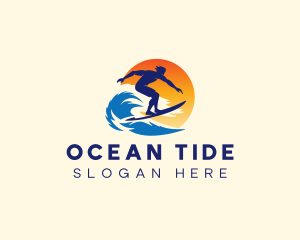 Tide Wave Surfing logo design