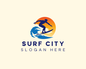 Tide Wave Surfing logo design