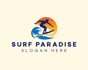 Tide Wave Surfing logo design