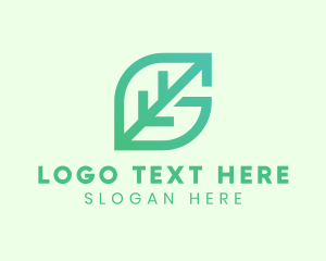 Herbal - Green Leaf Letter G logo design