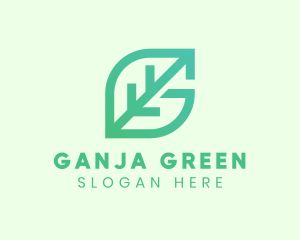 Green Leaf Letter G logo design